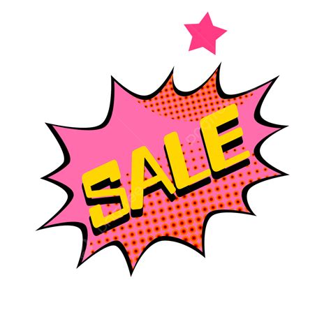 Sales Promotion Clipart Hd PNG, Pop Style Sale Promotion Label Design ...