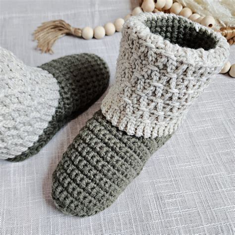 Fireside Crochet Slipper Boots Free Pattern - A Crocheted Simplicity