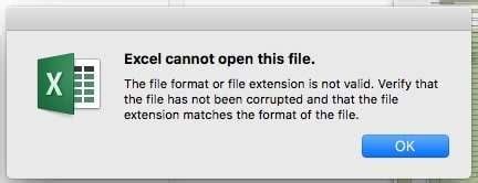 Cannot Open Excel File Because Extension Is Not Valid 的图像结果