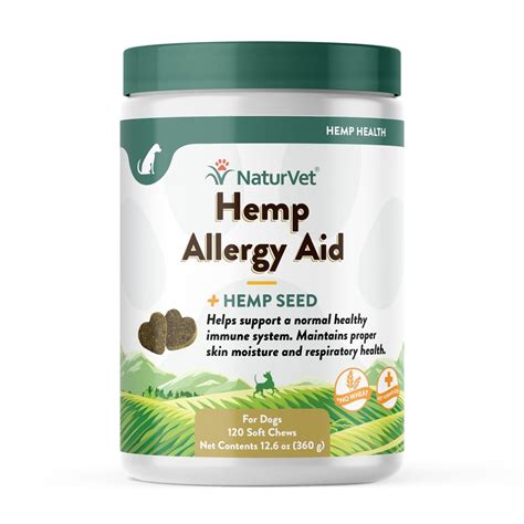 NaturVet Allergy Aid plus Hemp Seed for Dogs -- 120 Soft Chews - Vitacost