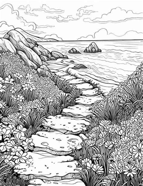 Landscape Coloring Pages 的图像结果