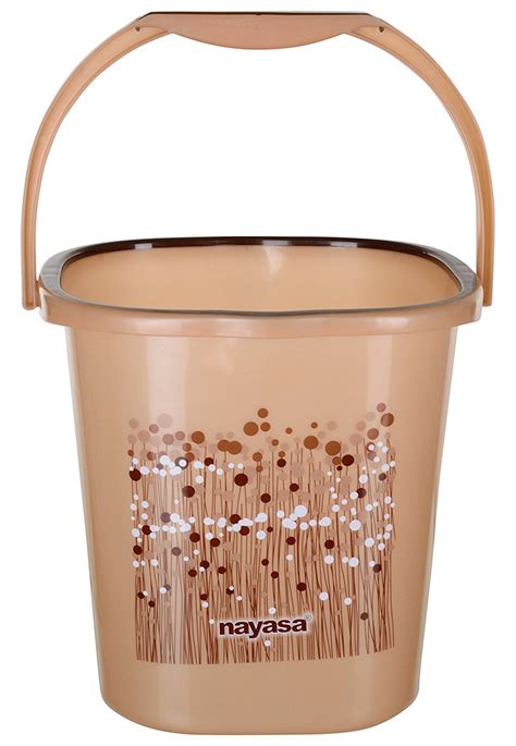 Nayasa Plastic Bucket Set of 20Ltrs (Brown Colour) : Amazon.in: Home ...