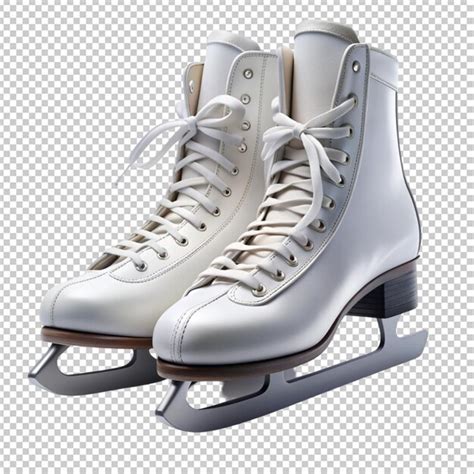Pair of white ice one skate transparent background | Premium AI ...