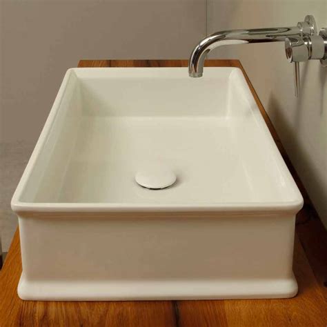 Neoclassical ceramic countertop washbasin Debora, made in Italy