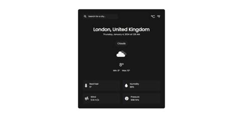 Weather Application Using JavaScript HTML CSS 的图像结果