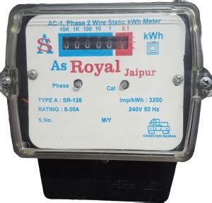 AS ROYAL COUNTE AS Royal Single Phase Counter Energy Meter, Submeter ...