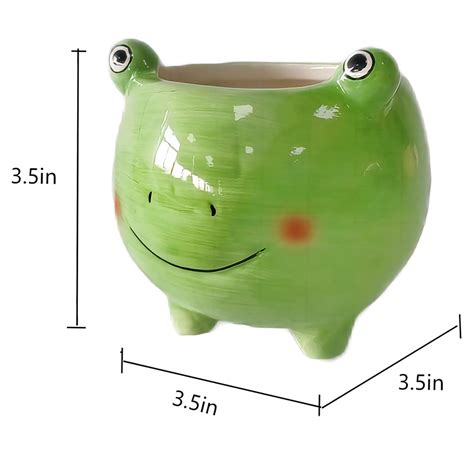 Indoor Frog Ceramic Planter, 3"