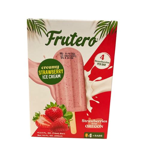 Frutero Strawberry Ice Cream Bars (4 ct) Delivery or Pickup Near Me ...