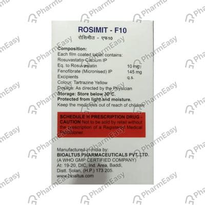 Rosimit F 10mg Strip Of 15 Tablets: Uses, Side Effects, Price & Dosage ...