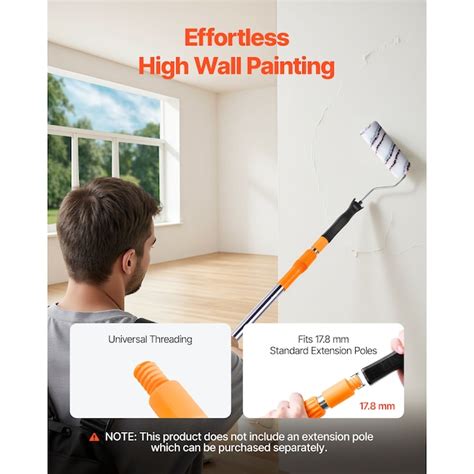 VEVOR 4 Inch Paint Roller Frame Paint Handles Fits 4 in Mini Roller ...