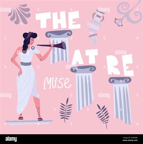 Greek mythology muse of tragedy and drama, theater and music, Greek ...