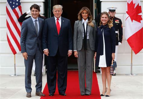 Melania Trump Twins With Her Husband to Meet the Trudeaus | Vogue