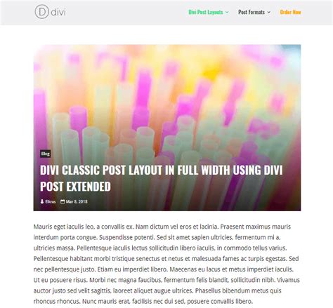 Image result for Divi Blog Post