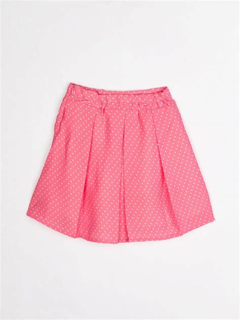 Buy Girls Peach Printed Skirt | Peppermint