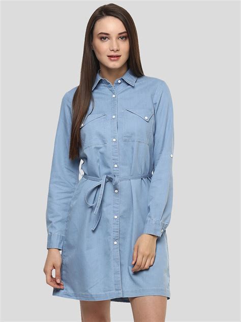 Women's Denim Stylish Triangular Pocket Style Dress – Stylestone
