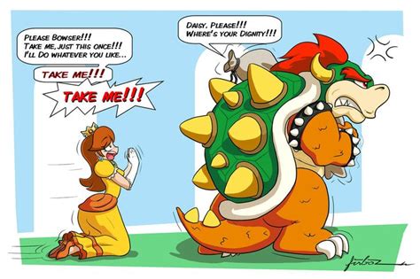 daisy and bowser | Mario funny, Bowser, Super mario art