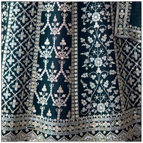 Green color Embroidery & Sequence work Designer Lehenga Choli for Wedd ...