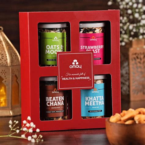 Omay Foods Healthy Dhamaka Gift Box I Corporate Gift I Dry-Fruits ...