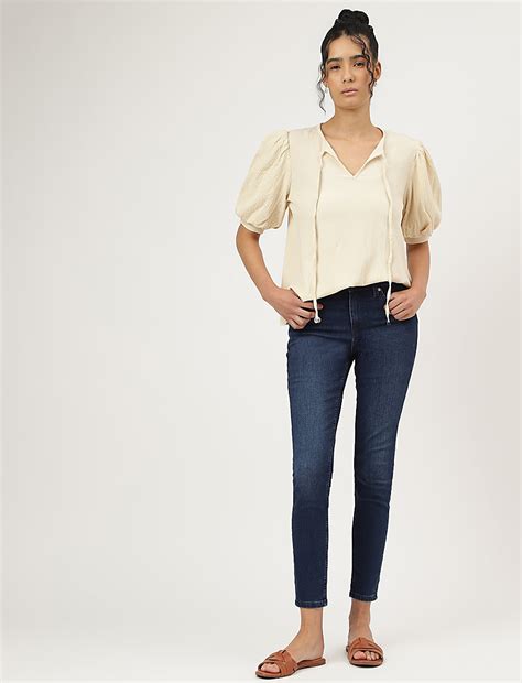 Buy Tie-Up Neck Half Sleeves Top at Marks & Spencer