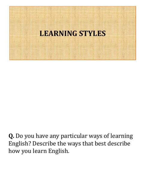Image result for Learning Style List PDF