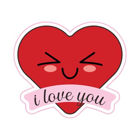 i love you sticker 10824572 Vector Art at Vecteezy