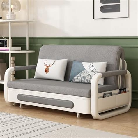 Luck Live Foldable Sofa Bed with 2 Pillows, Couches and Sofas India | Ubuy