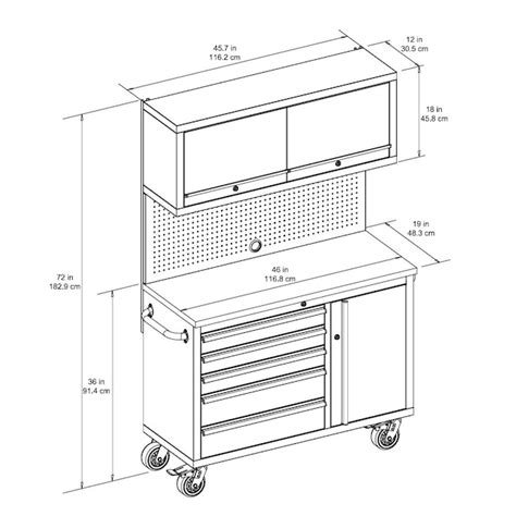 Scott Living Anstead 45.7-in W x 72-in H x 19-in D Freestanding Steel ...