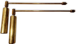 Shubh Sanket Vastu Brass Golden Dowsing L-Shaped Rods 14 inches ...