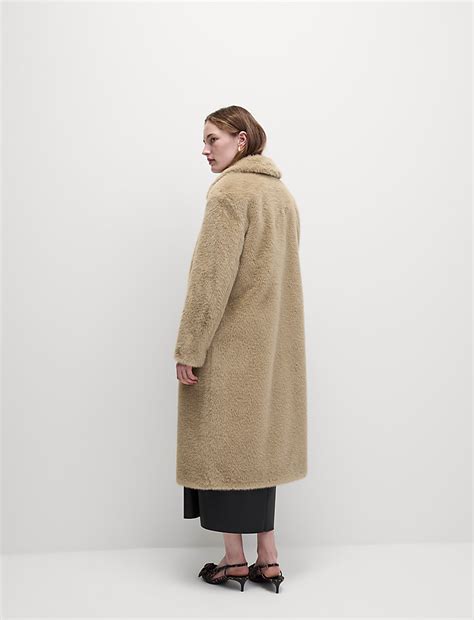 Buy Faux Fur Collared Longline Coat at Marks & Spencer