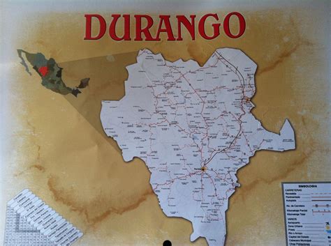 Map of Durango, Mexico