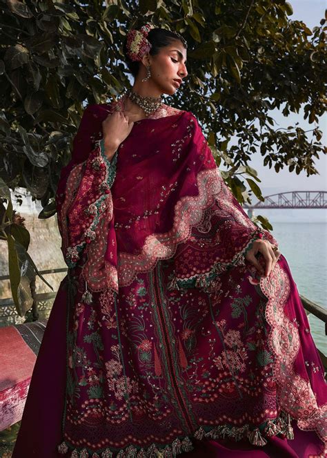 Purple Pakistani Lawn Suit | Embroidered Luxury Eid Dress | Summer ...
