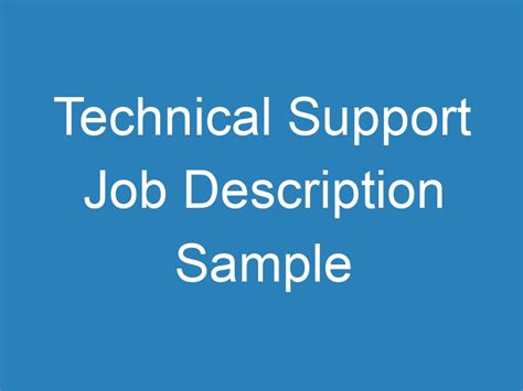 Computer Tech Support Job Description 的图像结果