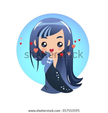 Cute Chibi Girl Long Evening Dress Stock Vector 357553595 - Shutterstock