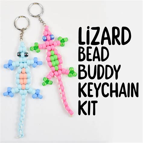 Beaded Lizard Keychain