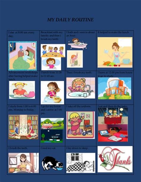 Image result for My Daily Routine Example