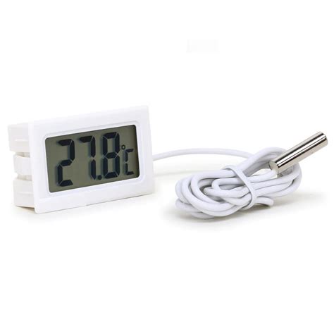 Konvio Mini LCD digital Temperature Meter sensor wired for Room ...