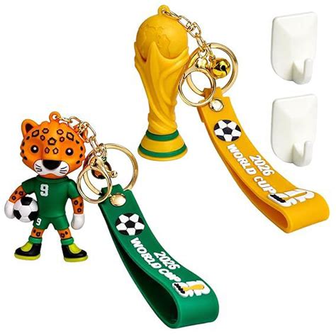 2026 FIFA World Cup themed keychains with hooks (leopard mascot ...