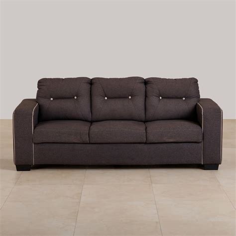 Buy (Refurbished) Duke Fabric 3-Seater Sofa - Brown from Home Centre at ...