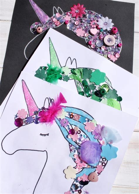 Easy Unicorn Craft for Kids - with free printable template - Someone's ...