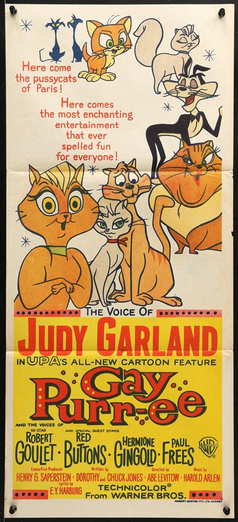 Gay Purr-ee Movie Poster 1962 Australian Daybill (13x30)