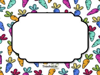 Carrots Free Printable Labels, 3x4 inch Name Tag