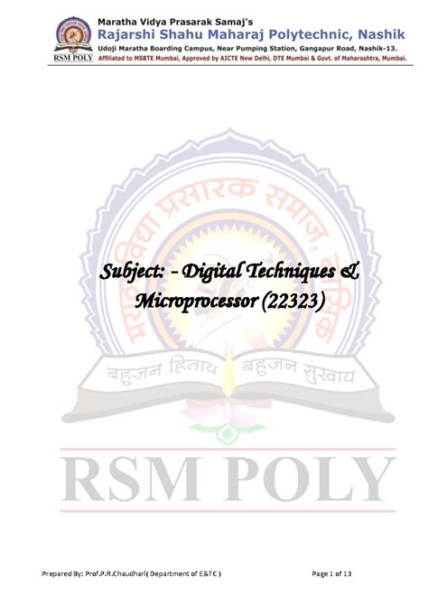 DTM-QB- Final - Question Bank - Subject: - Digital Techniques ...