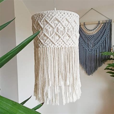 Buy Crafts&Drapes Macrame Lamp Shade Pendant Nursery Mobile Ceiling ...