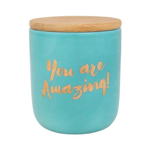 Buy Chumbak Self Care Ceramic Storage Jar - Mint - Kitchen Jar, Bamboo ...