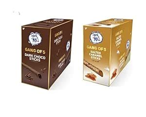 Gone Mad Premium Dark Choco & Salted Caramel Sticks Pack of 10 : Amazon ...