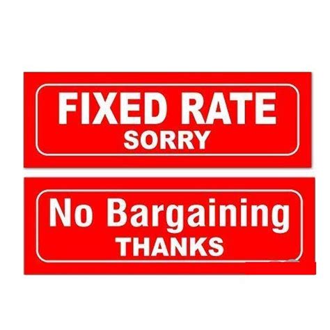SIGN EVER™ Fixed Rate No Bargaining Combo 3mm Sign Board Office Signage ...