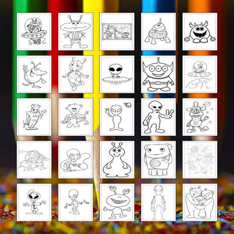 Alien Printable Coloring Pages Pre-K 的图像结果