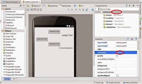 Image result for Vertical Layout Android Studio