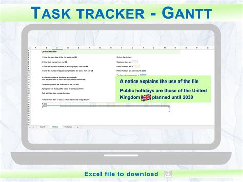 Task Tracker Gantt / Task Tracker / Gantt Chart / Gantt Chart Template ...