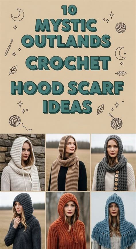 10 Mystic Outlands Crochet Hood Scarf Ideas - Yarns Whimsy